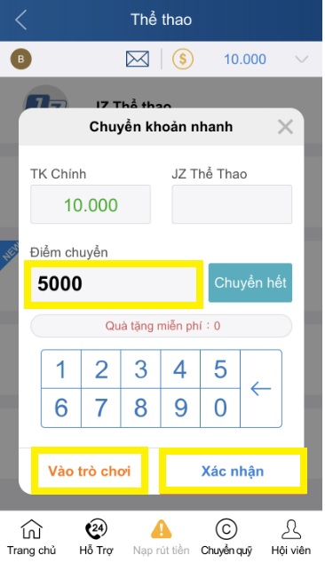 Điền vào số điểm muốn chuyển - bdbfoundation.io